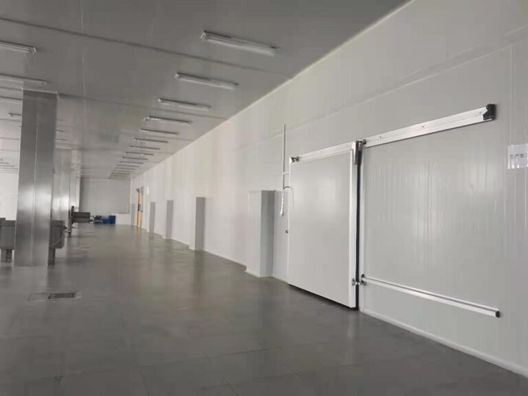 cold room wall panel installation site for refrigerated storage project