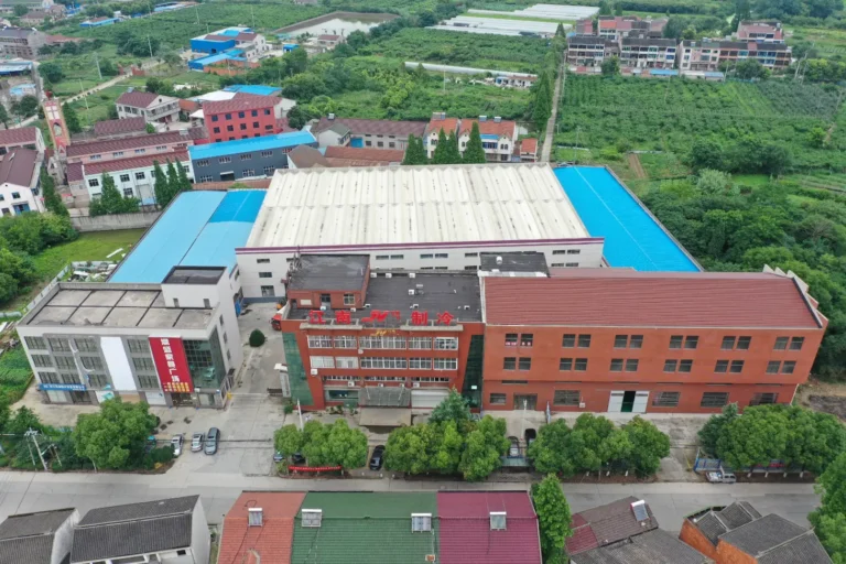 Aerial view of JiangNan cold room panel factory and refrigeration equipment manufacturing buildings