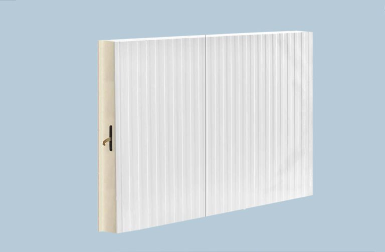 Two cold room panels connected with cam-lock system