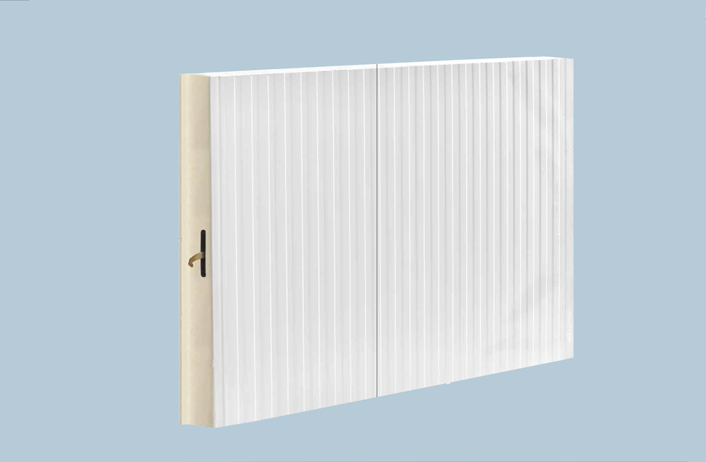 Two cold room panels connected with cam-lock system