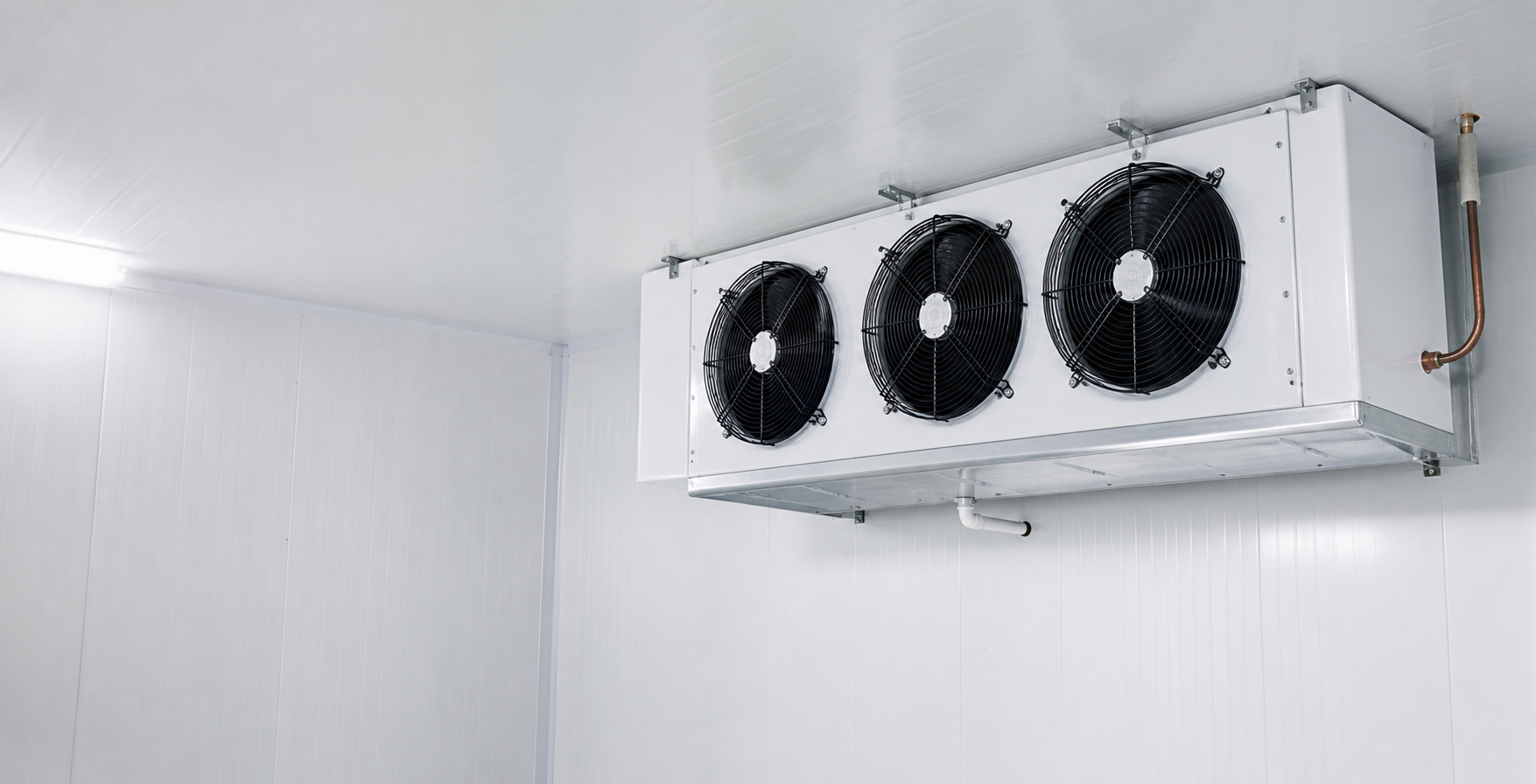 cold room air cooler installed in insulated room