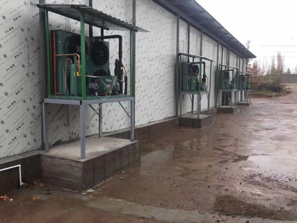 Multi-Room Cold Storage with Outdoor Refrigeration Units