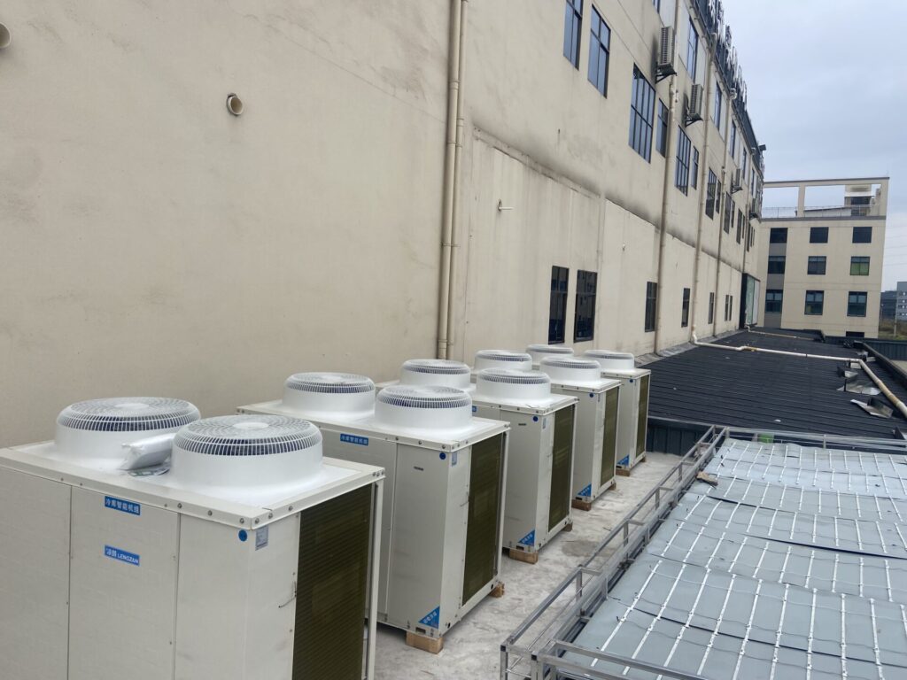 Columned Cold Storage Hall with Air-Cooled Units