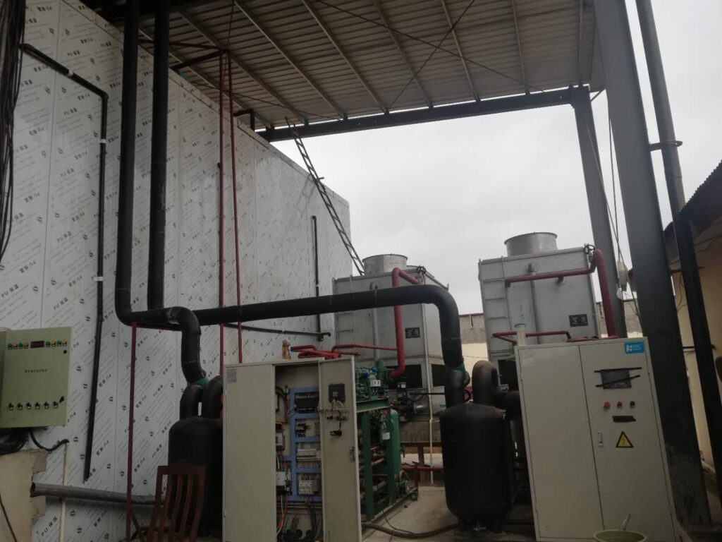 Cold Storage with Central Refrigeration and Suspended Ceiling Panels
