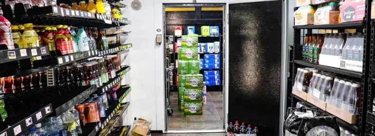 walk in cold room interior for food storage